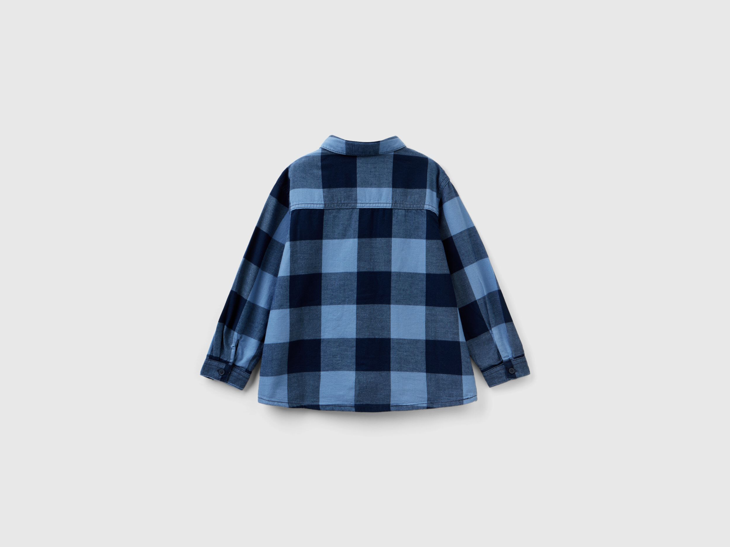 Camicia scozzese 100 cotone Blu Bambino Benetton