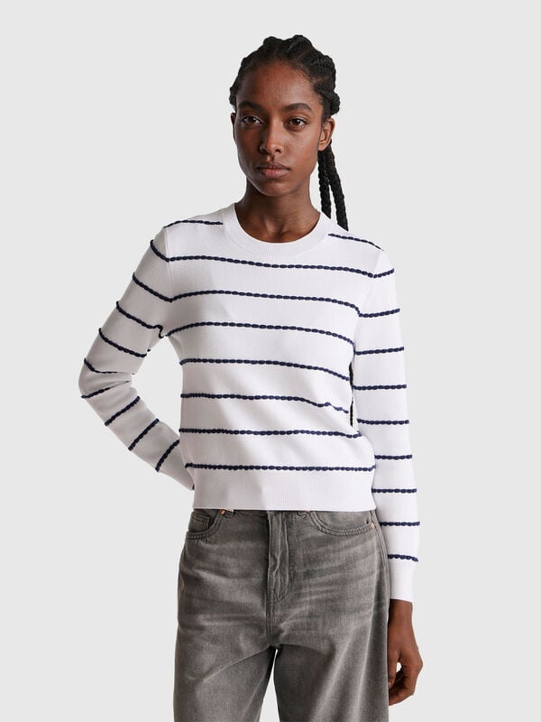 Maglia jacquard in misto viscosa Donna