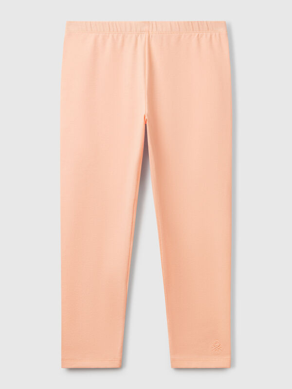 Leggings in cotone stretch Bambina