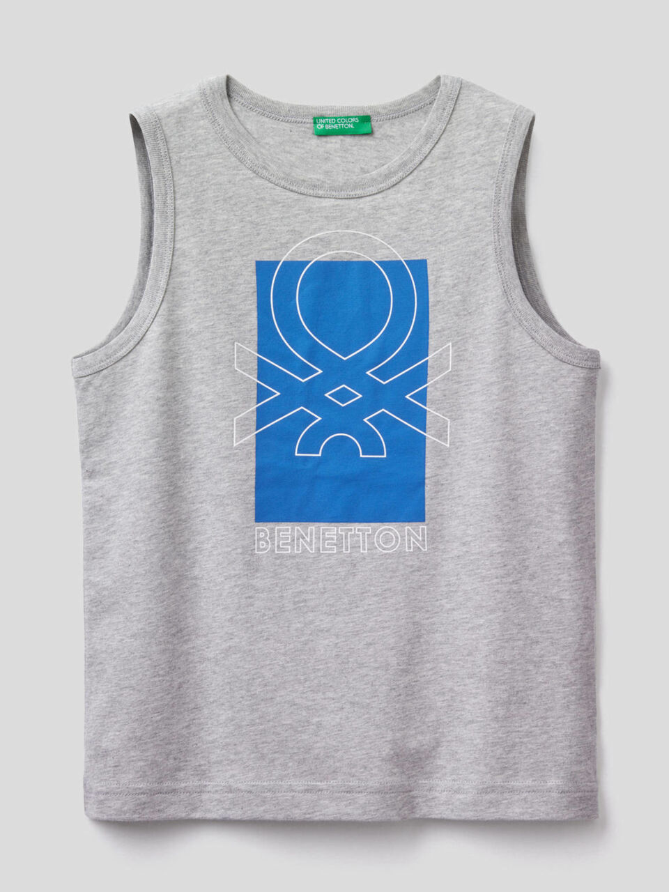 T-shirt smanicata con stampa logo image number 1