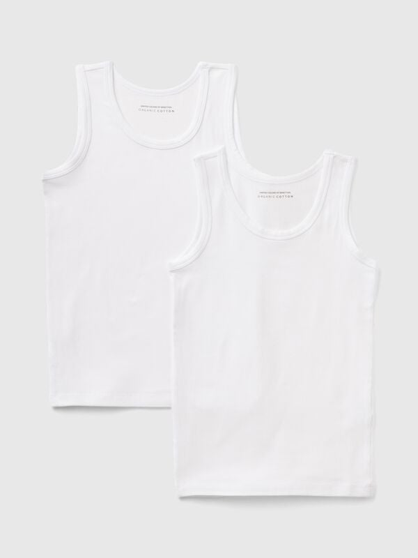 Due canotte in cotone stretch Bambino