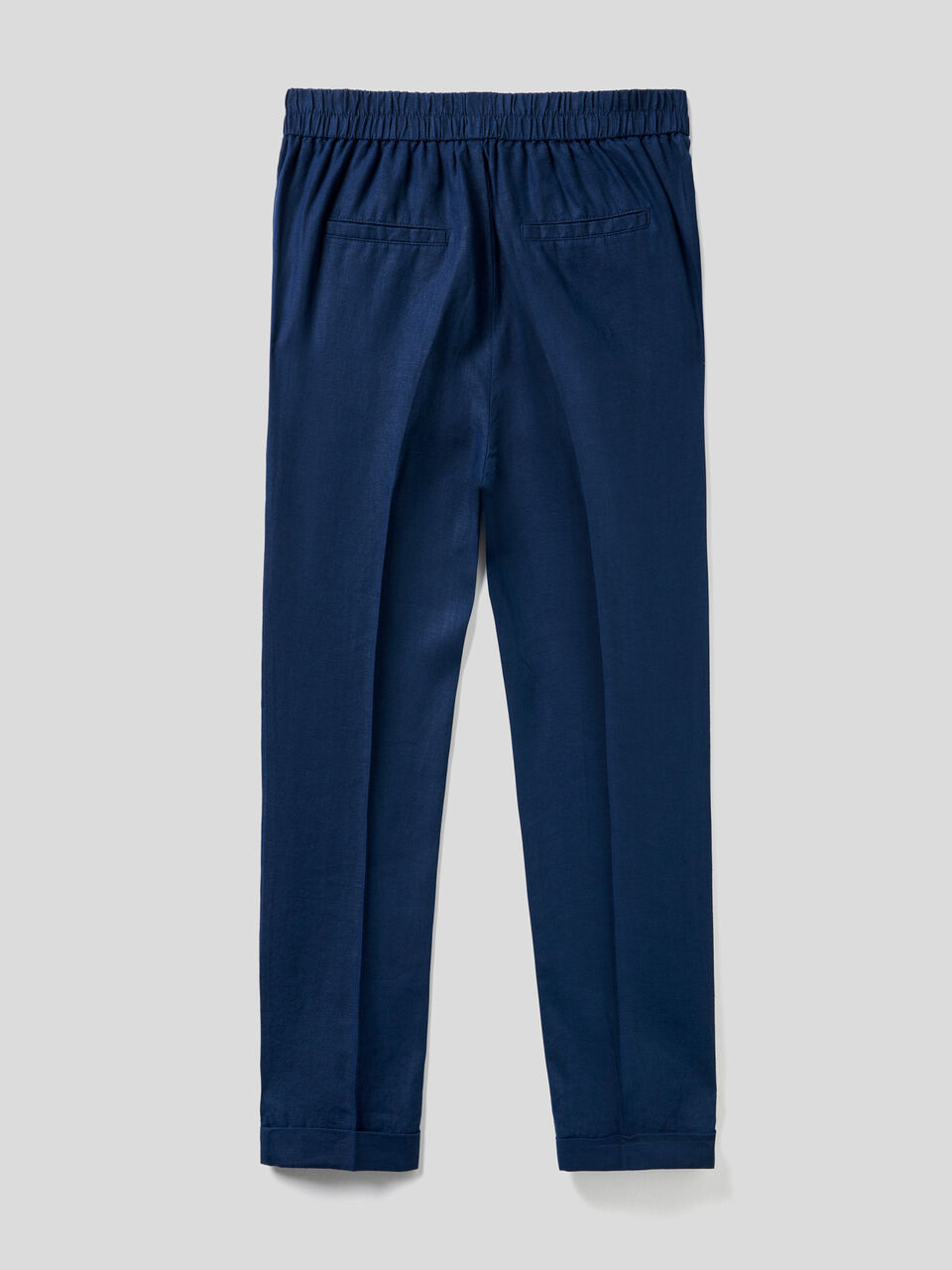 Pantaloni cropped in 100% lino image number 2