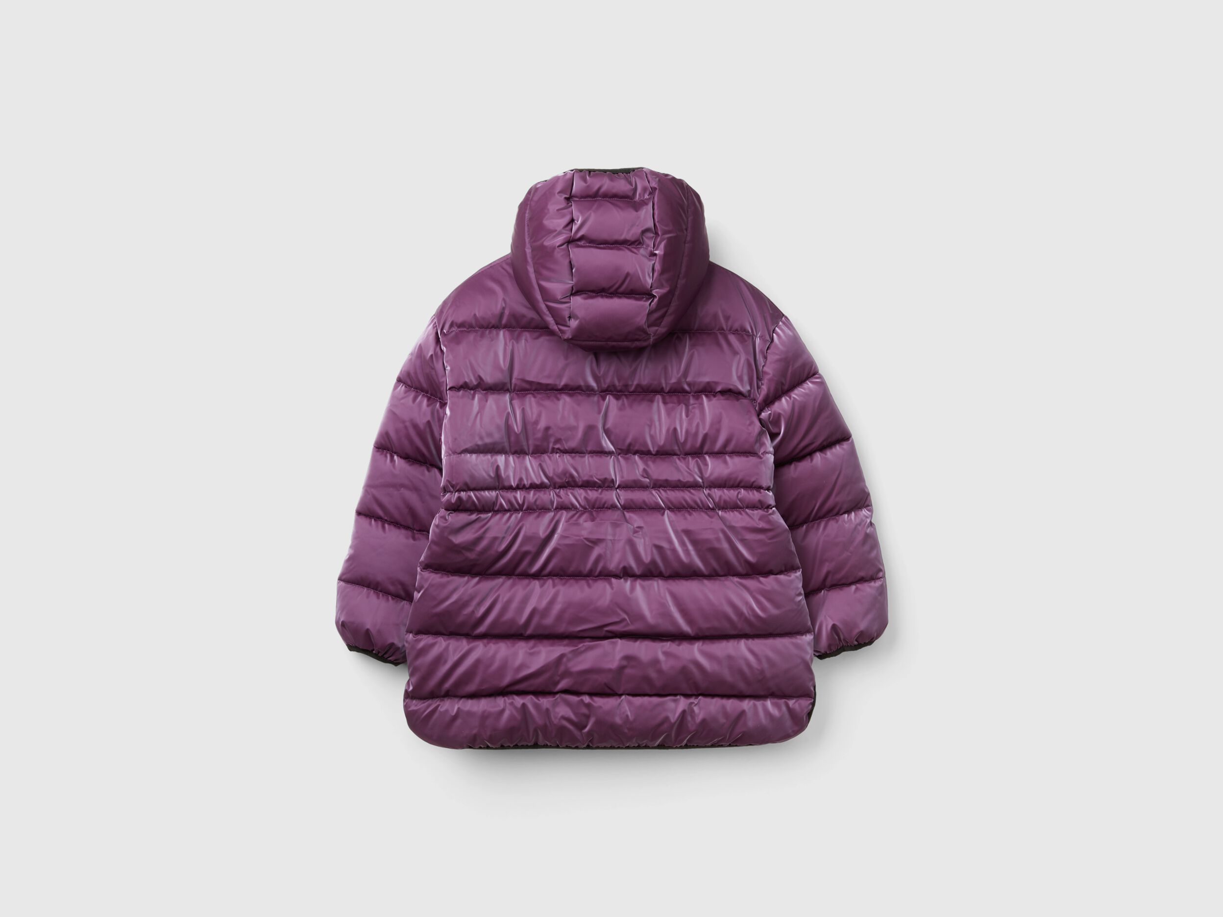 Giubbotto con coulisse in nylon lucido Malva Benetton