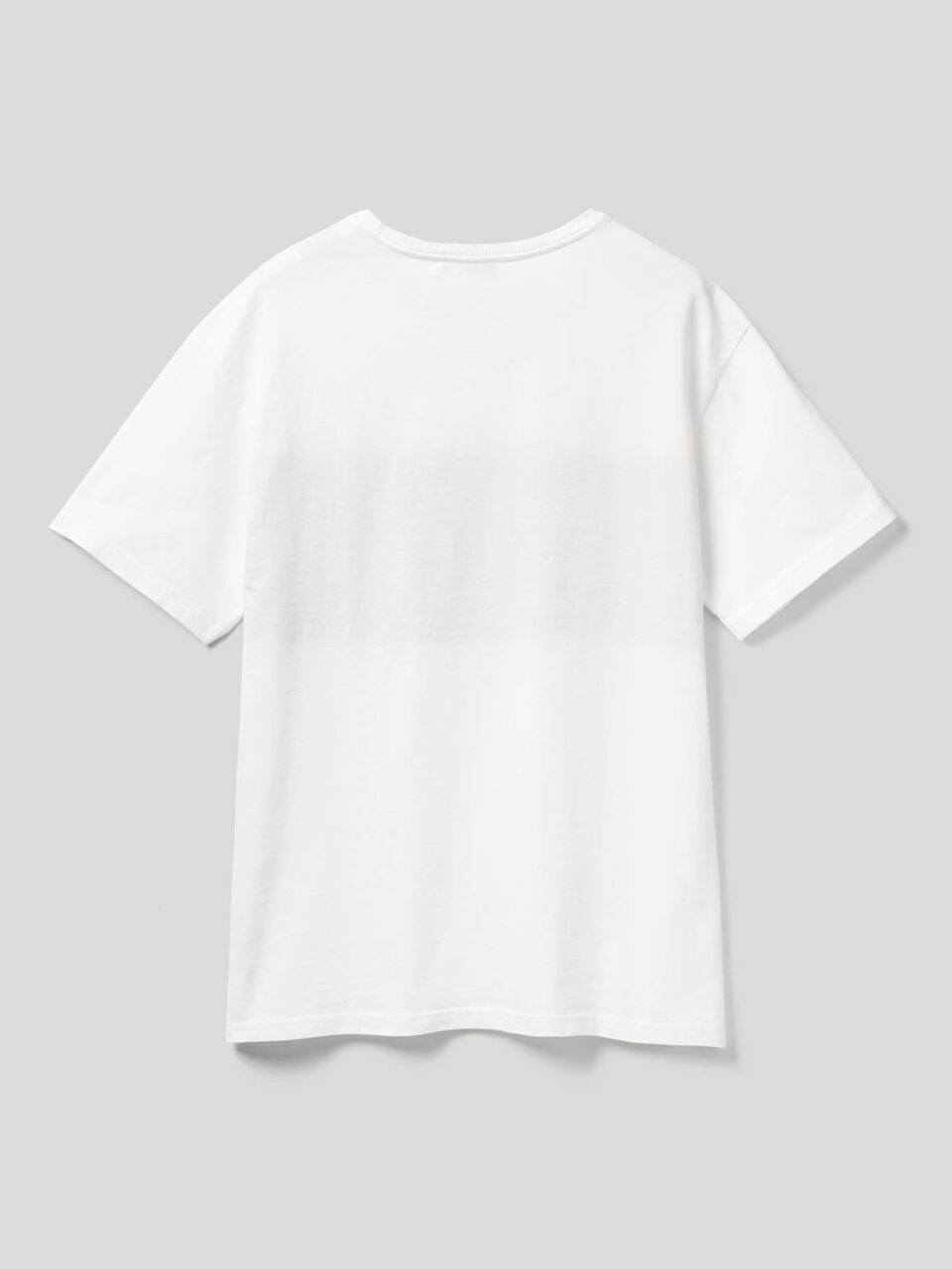 T-shirt 100% cotone con banda a contrasto image number 2