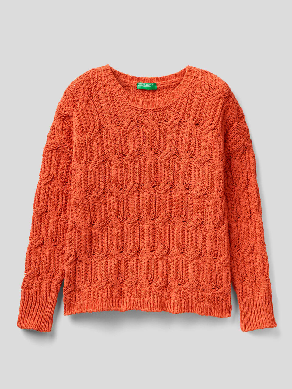Maglione girocollo a trecce image number 1