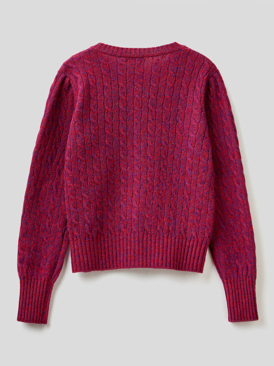 Cardigan a trecce in pura lana Shetland image number 2