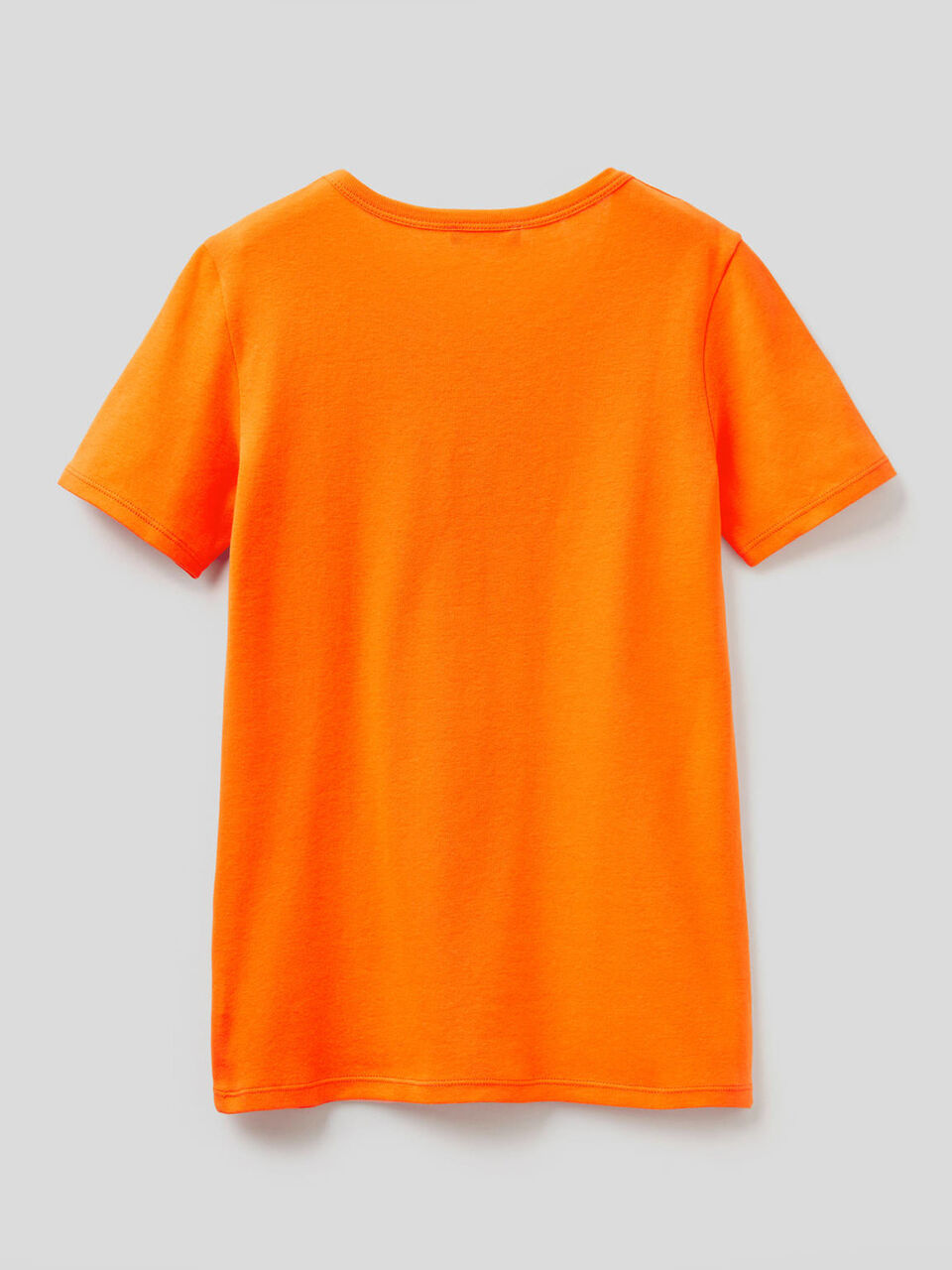 T-shirt 100% cotone con stampa logo glitter image number null