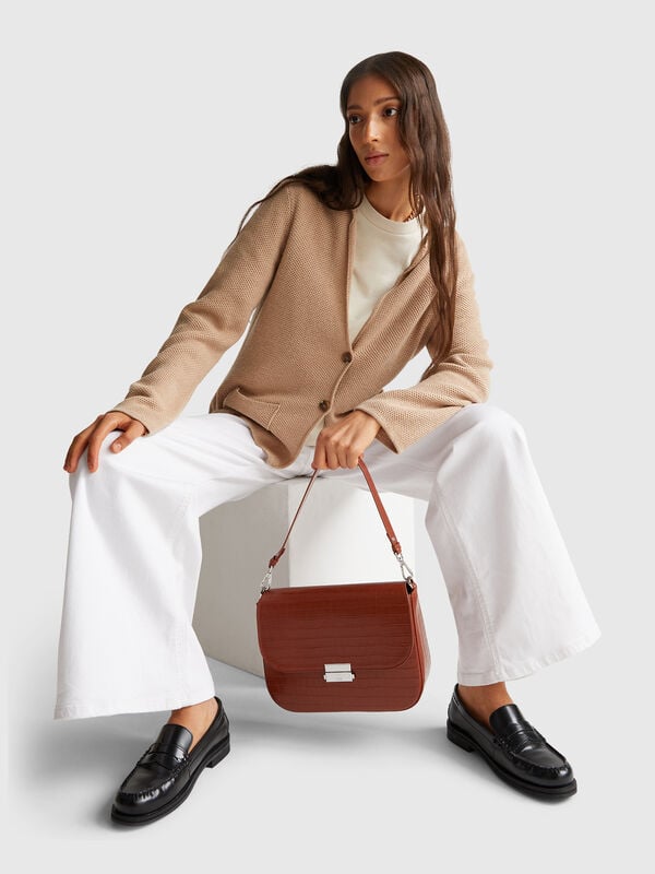 Giacca in maglia misto lana e cashmere Donna