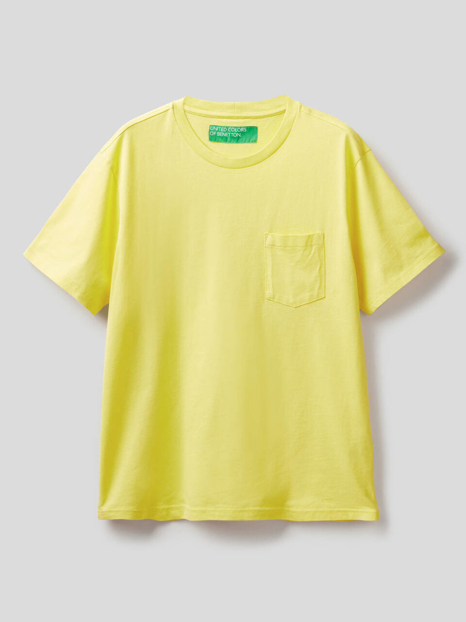 T-shirt 100% cotone con taschino image number 1