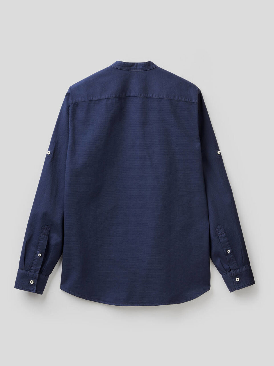 Camicia slim fit con collo alla coreana image number 2