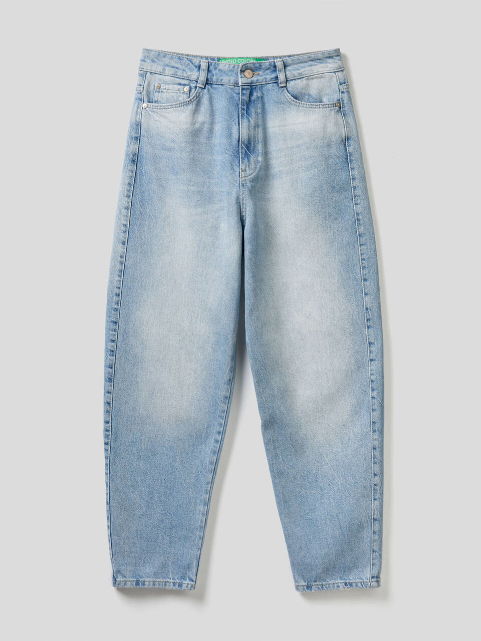 Jeans carrot fit in denim 100% cotone image number null