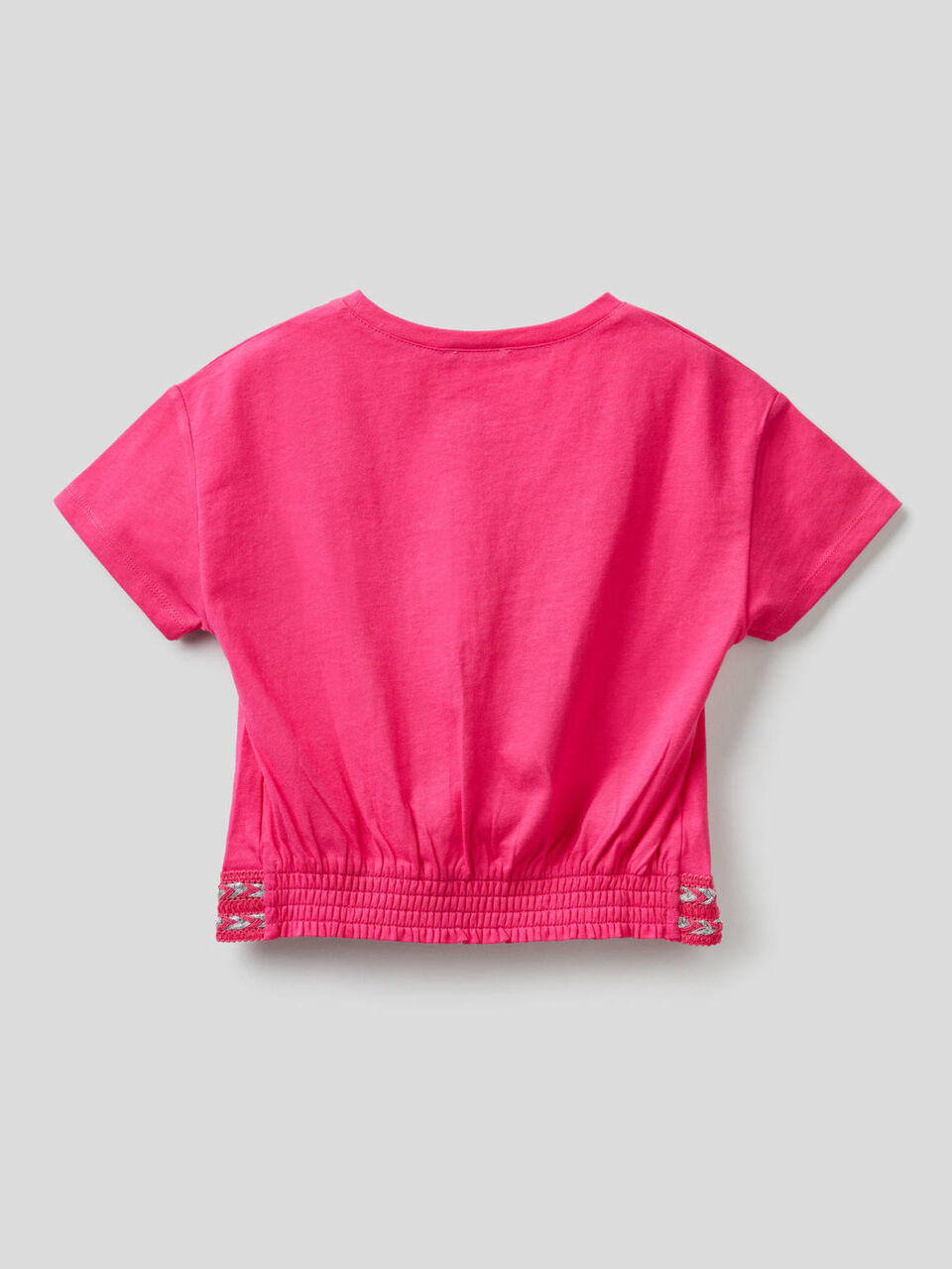 T-shirt in cotone con taglio cropped image number 2