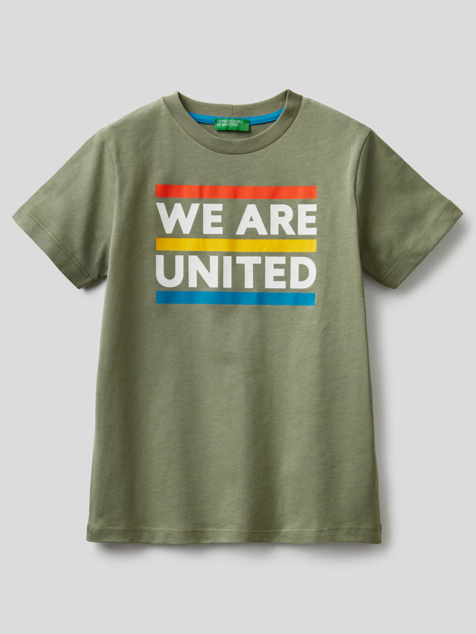 T-shirt in cotone con slogan image number 1