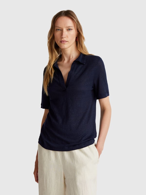 Polo in puro lino Donna