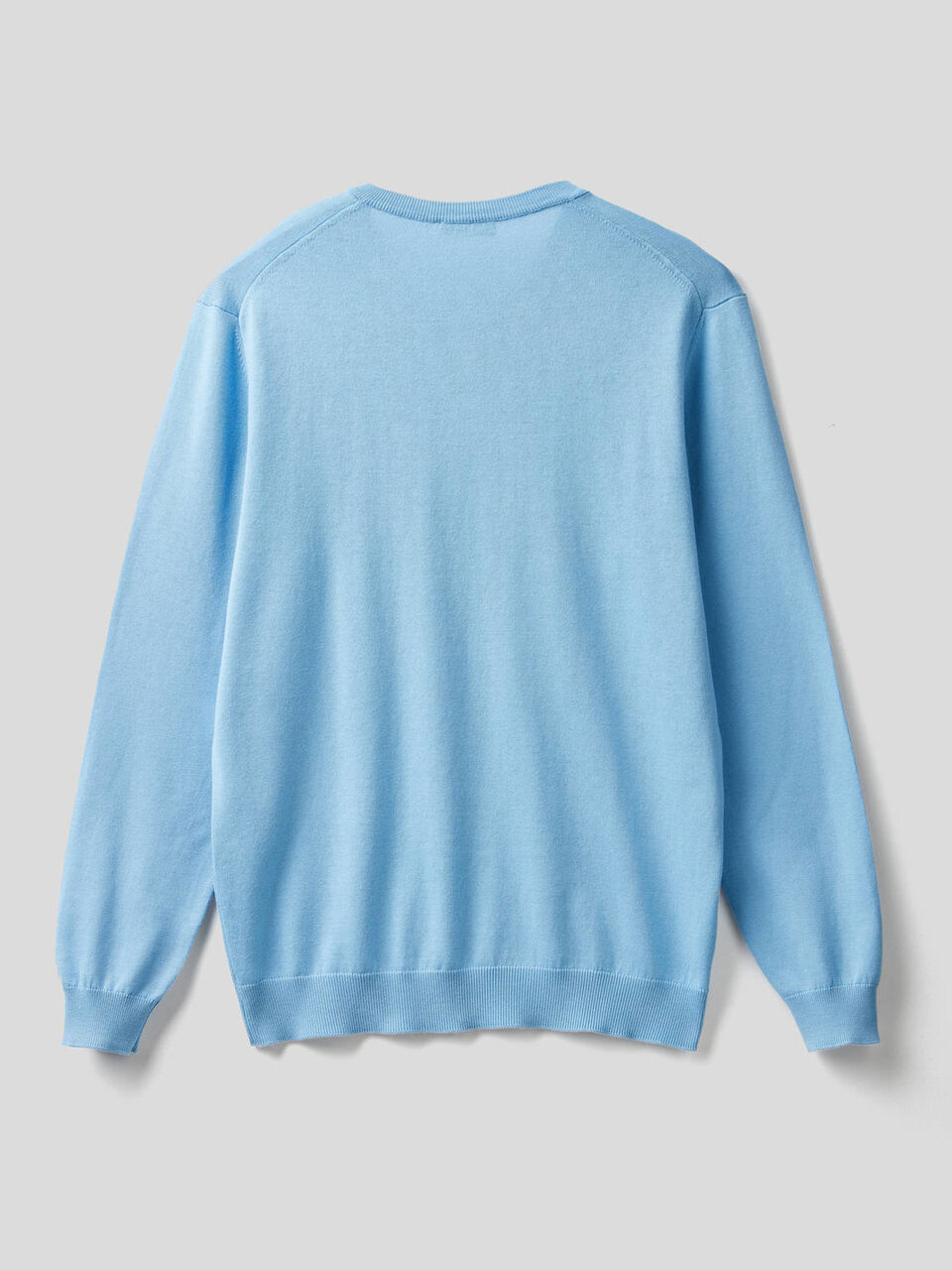 Maglia in puro cotone con scollo a V image number 2