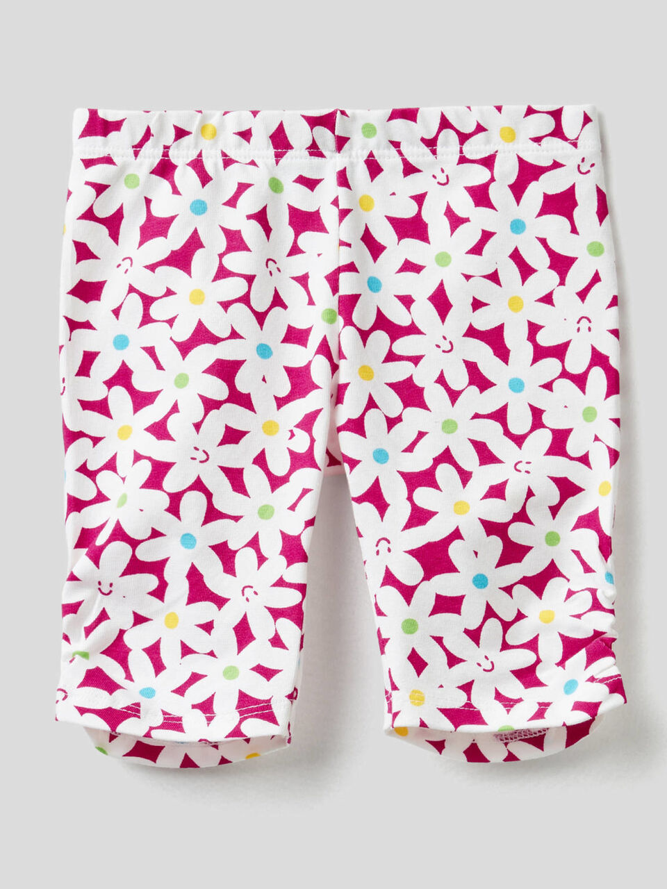 Leggings stampati in cotone stretch image number 1