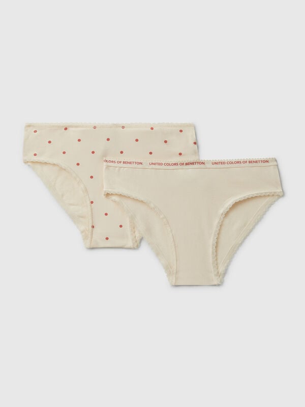 Due slip in cotone stretch Bambina