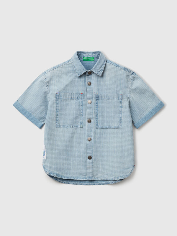 Camicia a quadri con tasche Bambino