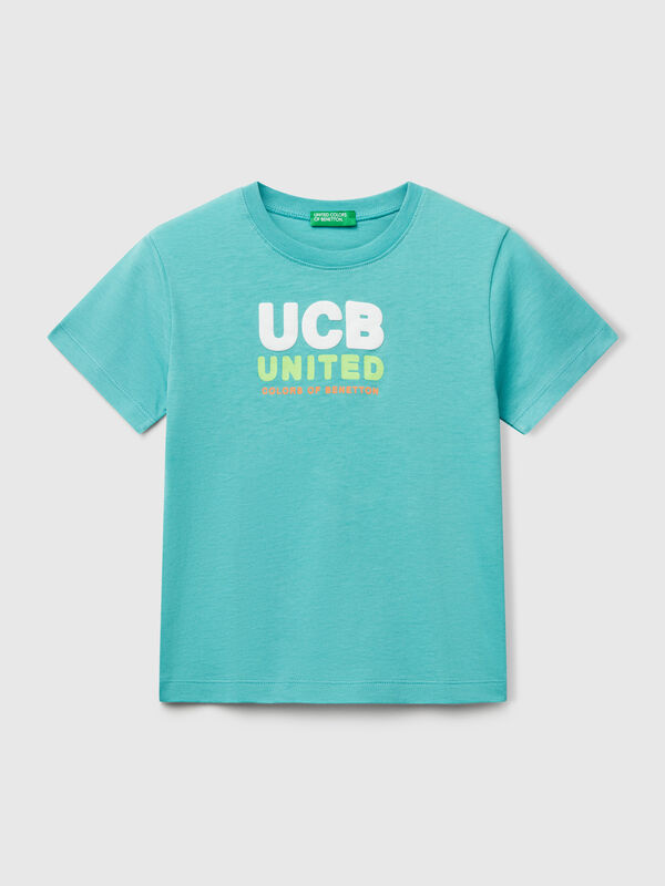 T-shirt con stampa e applicazione Bambino