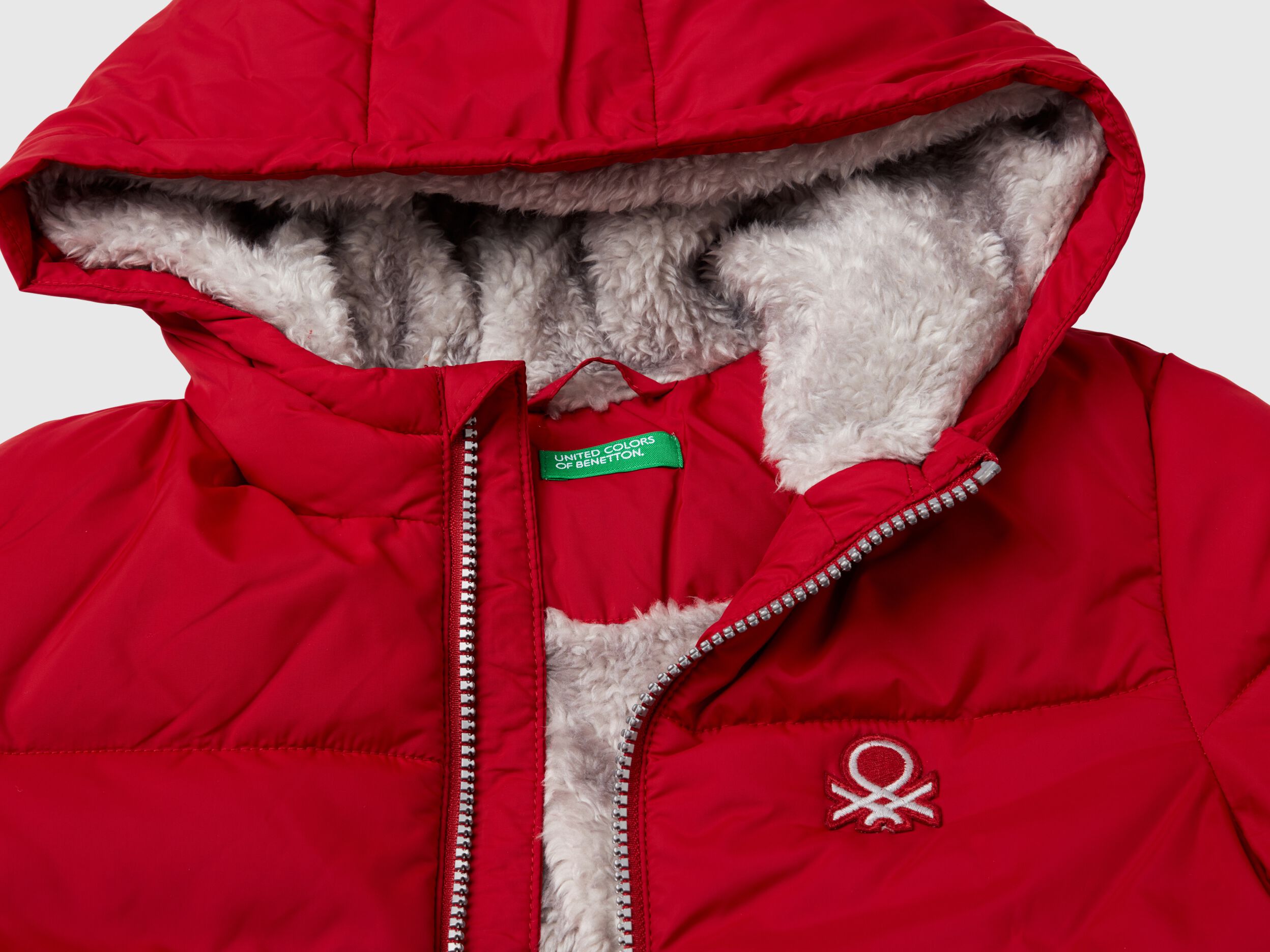 Parka rosso benetton best sale