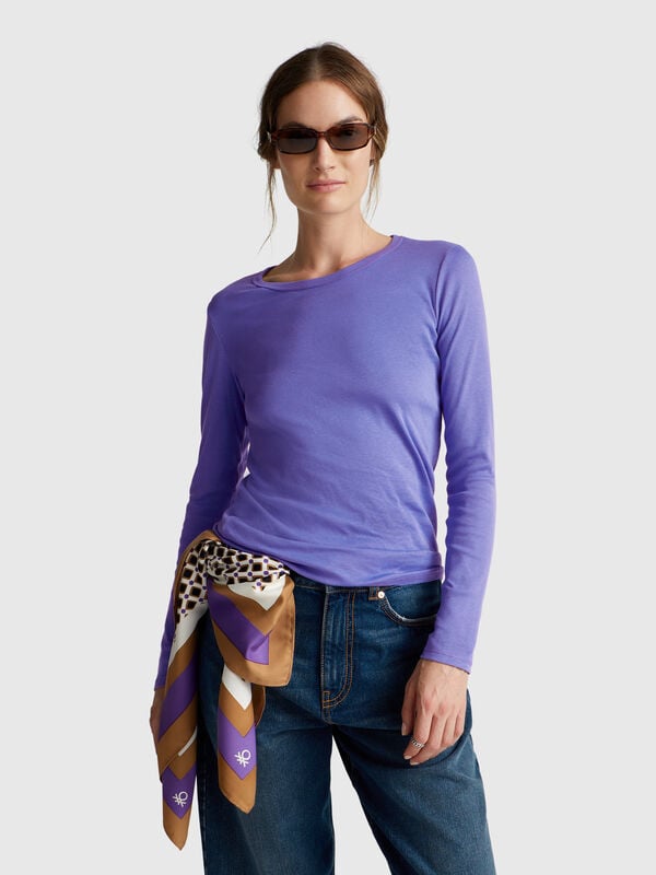 T-shirt manica lunga 100% cotone Donna