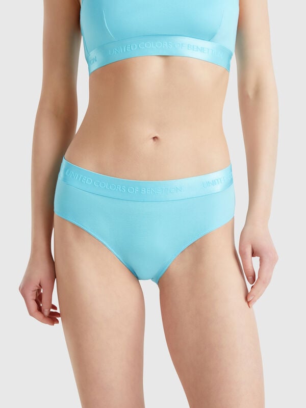 Slip fianco alto in cotone stretch Donna