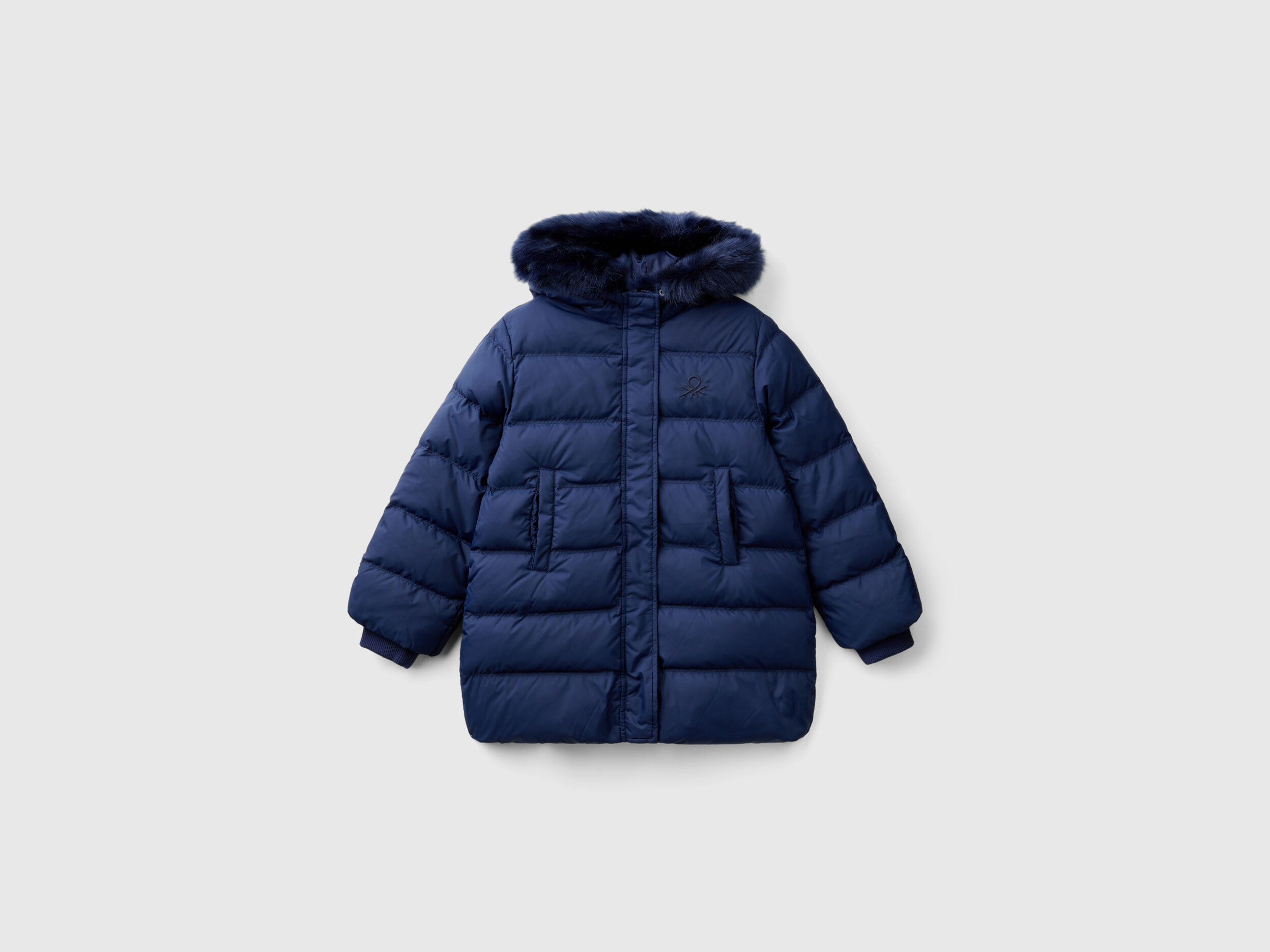 Piumino Rain Defender con cappuccio staccabile Blu Scuro Benetton