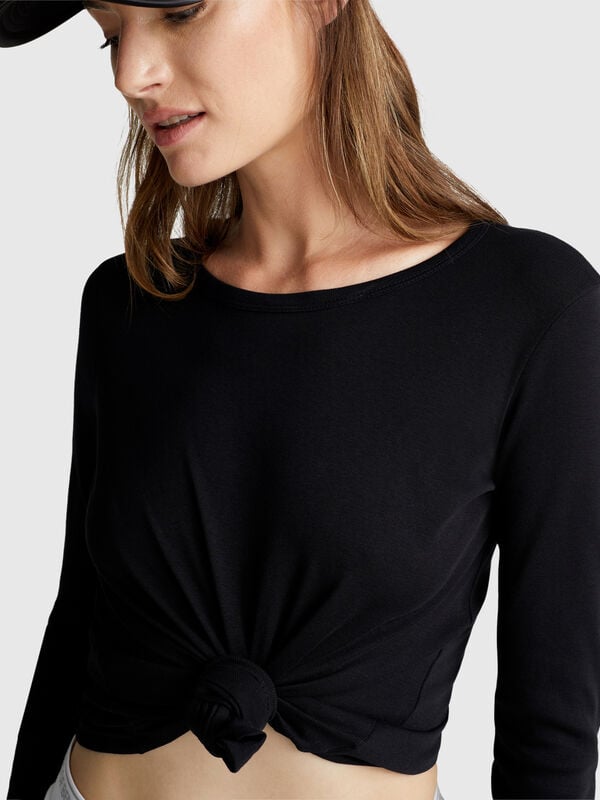 T-shirt manica lunga 100% cotone Donna