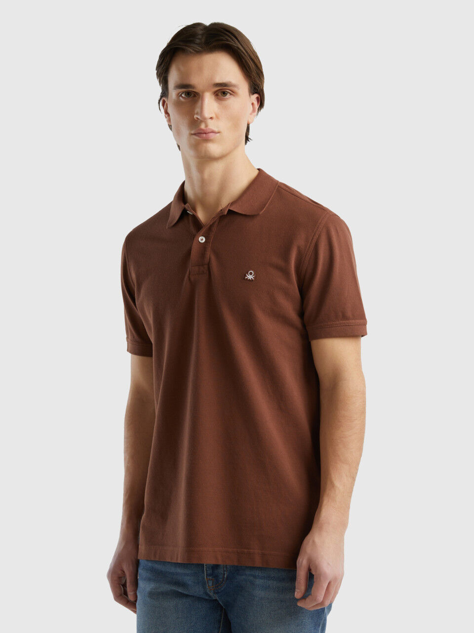 Polo benetton hotsell manica lunga