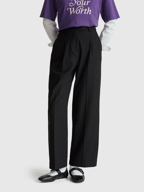 Pantaloni ampi in flanella Pantaloni ampi in flanella Donna