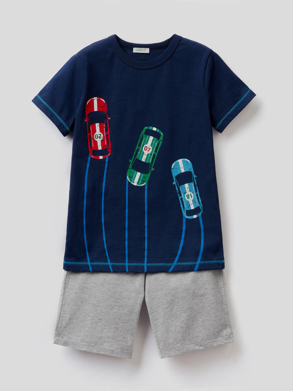Pigiama bermuda e t-shirt in cotone image number 1