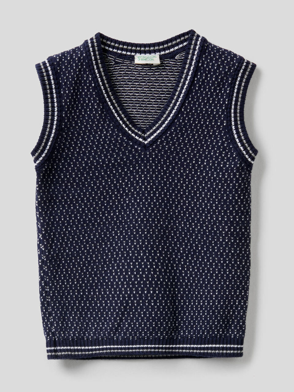 Gilet 100% cotone con scollo a V image number null