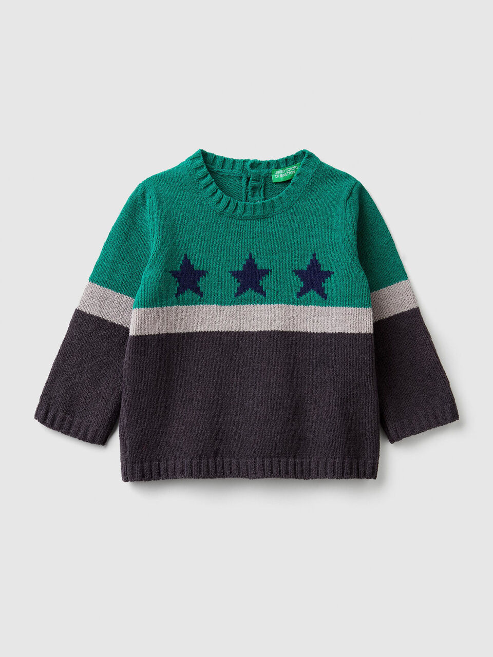 Maglia in ciniglia con intarsio image number 1