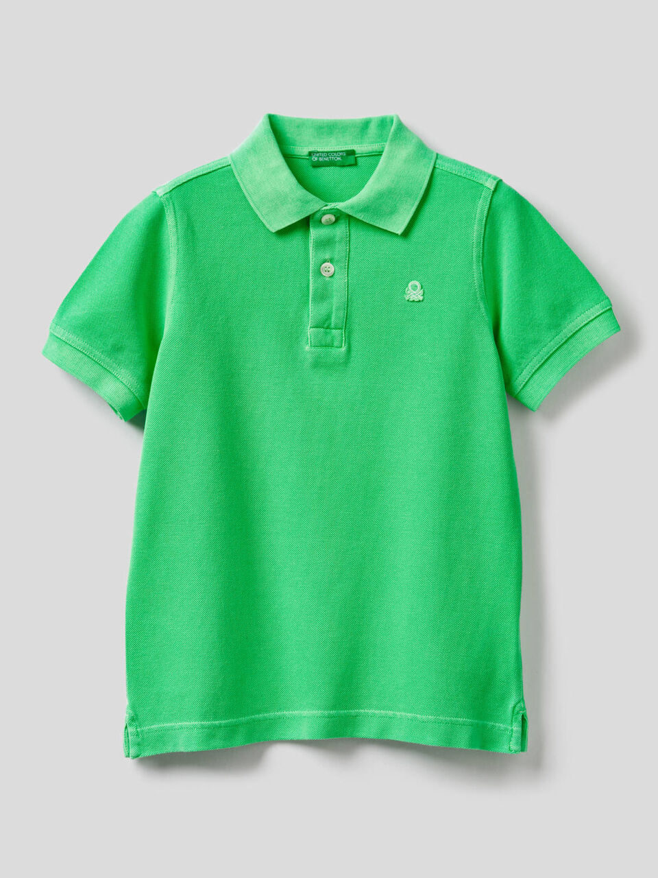 Polo fluo in puro cotone image number 1