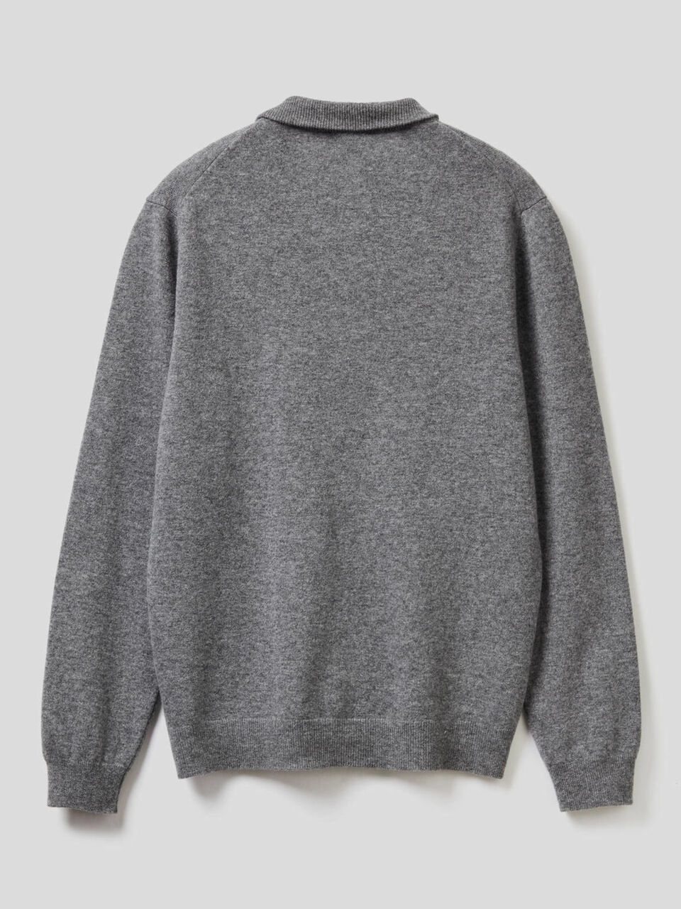 Cardigan con zip 100% lana vergine image number 2