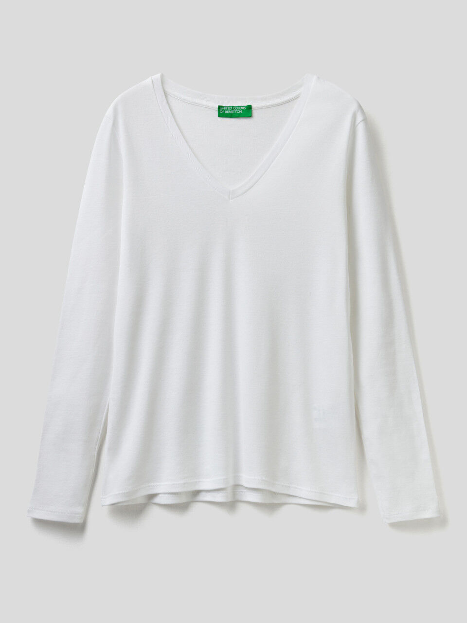 Benetton t sale shirt manica lunga