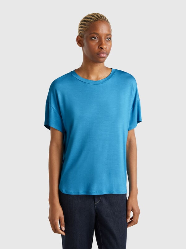 T-shirt slim fit in viscosa stretch Donna