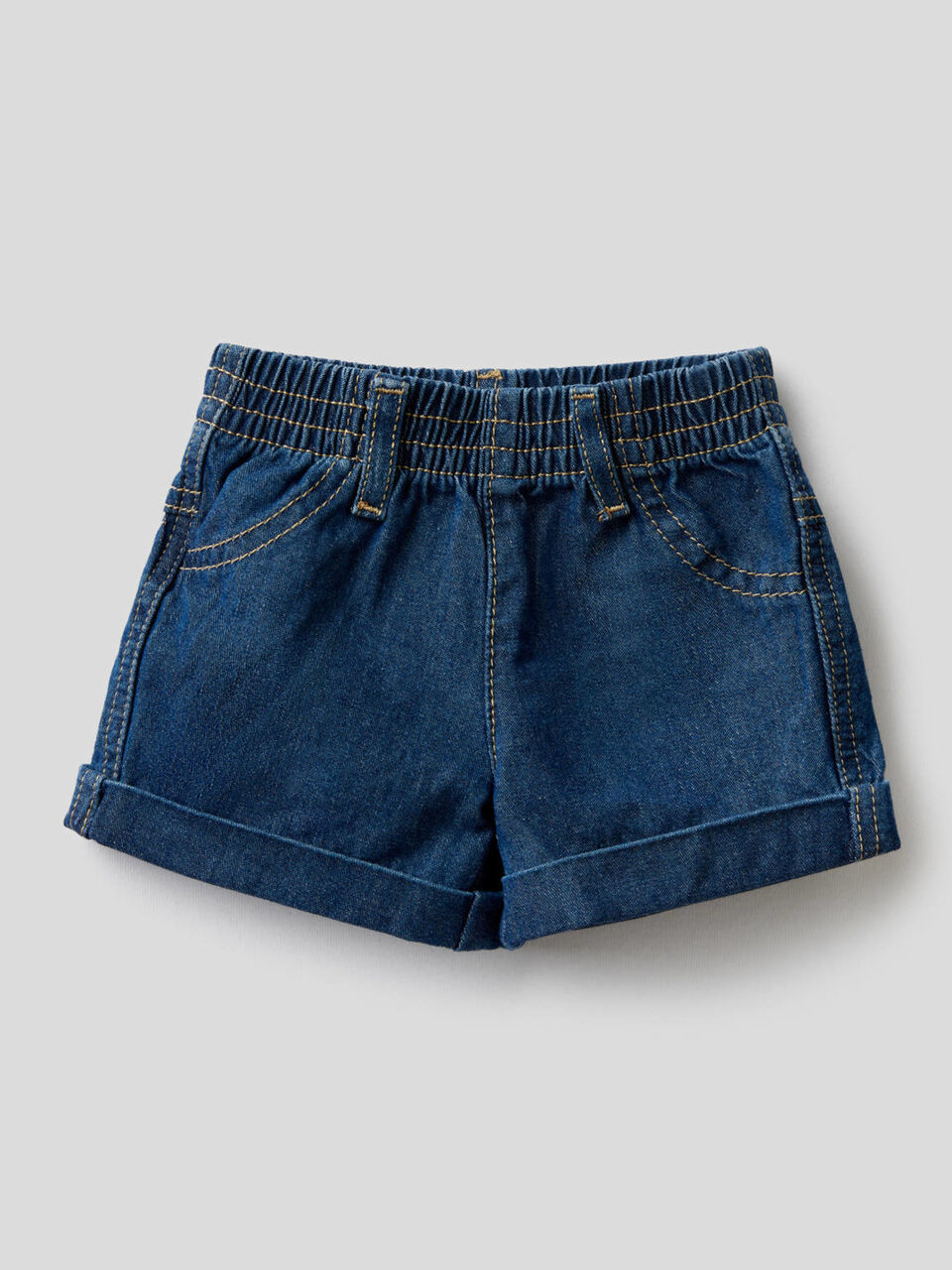Shorts in denim di 100% cotone image number 1