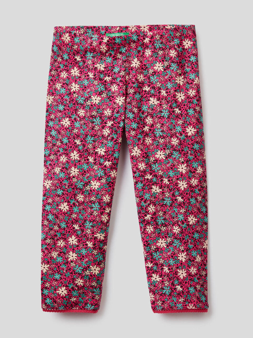 Leggings a 3/4 in cotone stretch image number null