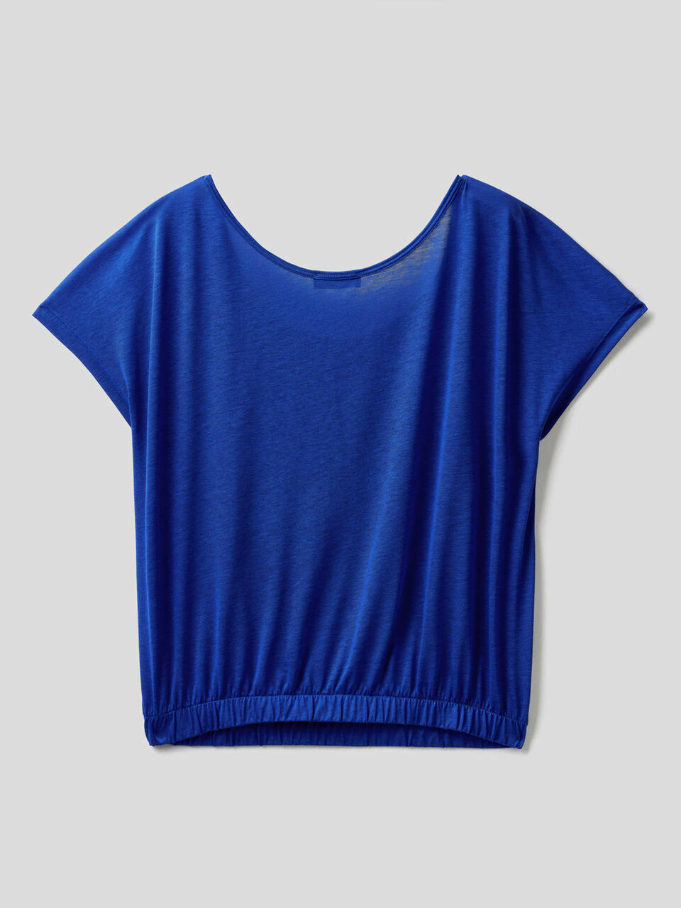 Blusa fluida con scollo rotondo image number 2