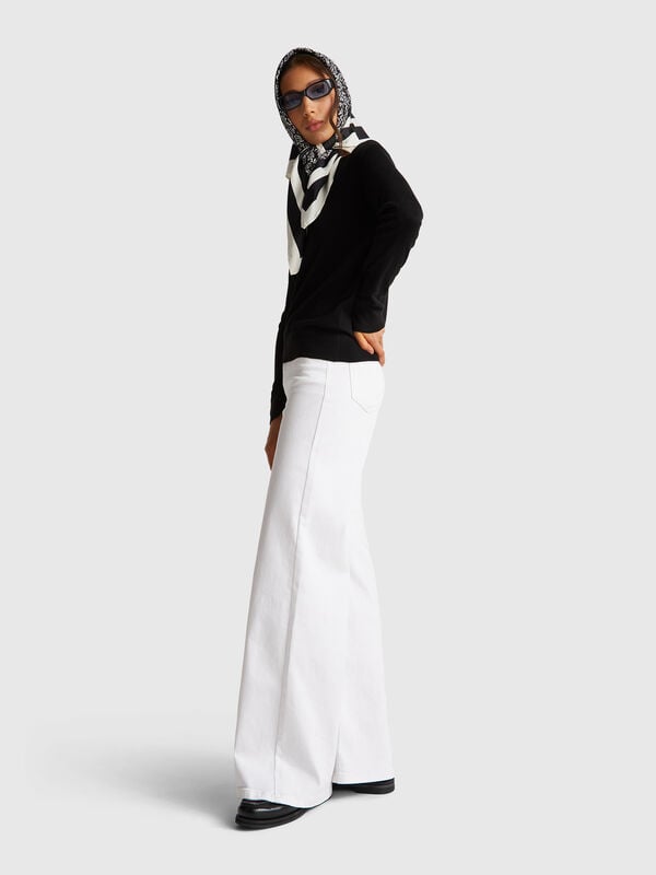 Maglia manica lunga in misto seta Donna