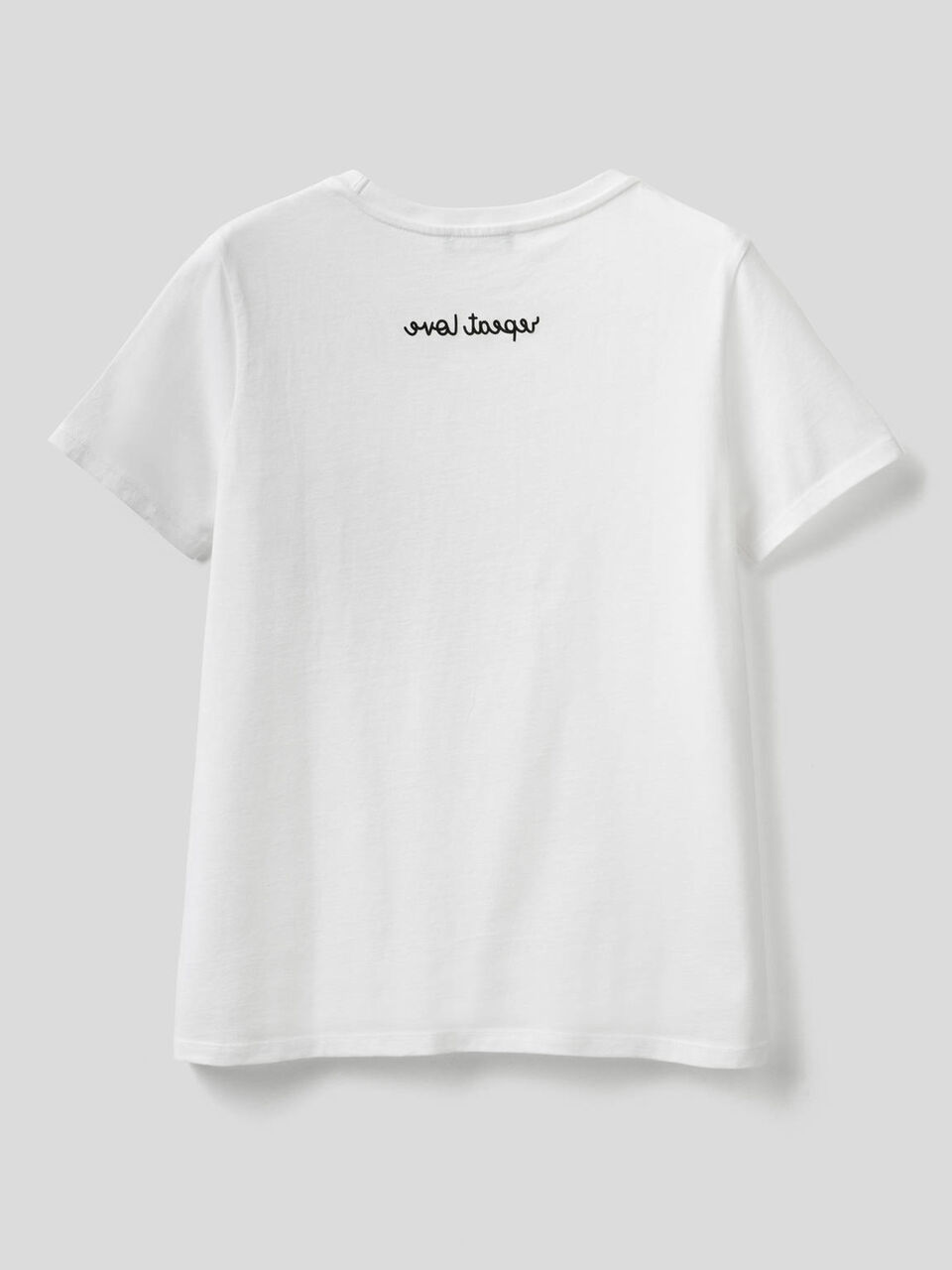 T-shirt 100% cotone con slogan stampato image number 2