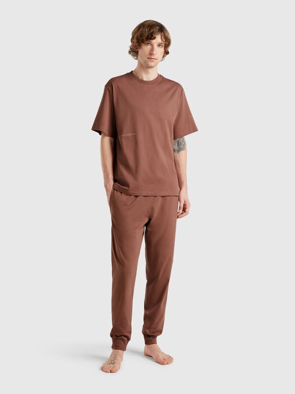 Pantaloni con elastico logato Uomo