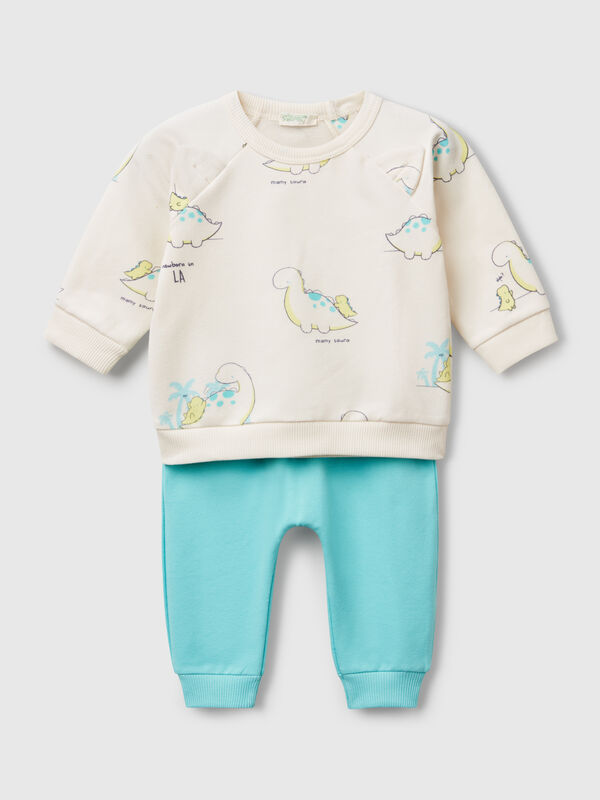 Completo in felpa stretch Baby