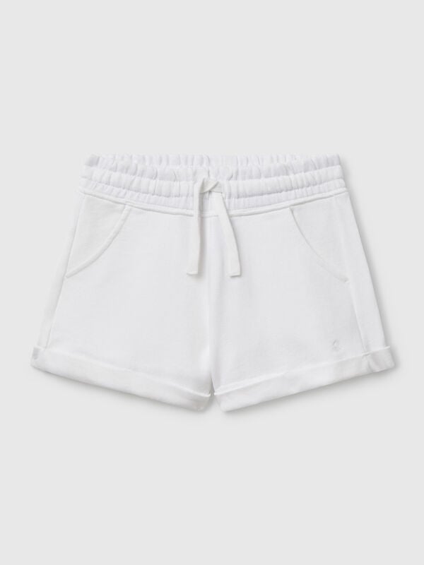 Shorts in felpa 100% cotone Bambina