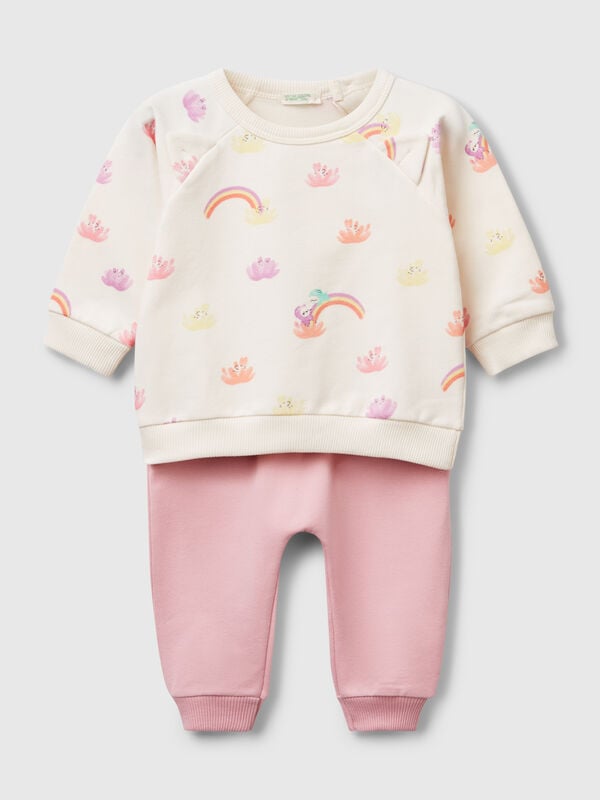 Completo in felpa stretch Baby