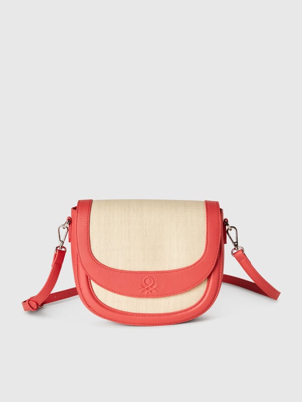 Borsa tracolla effetto rafia Donna