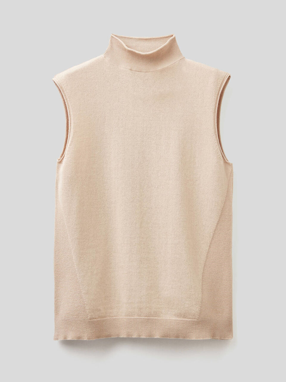 Maglia smanicata in misto cashmere image number 1
