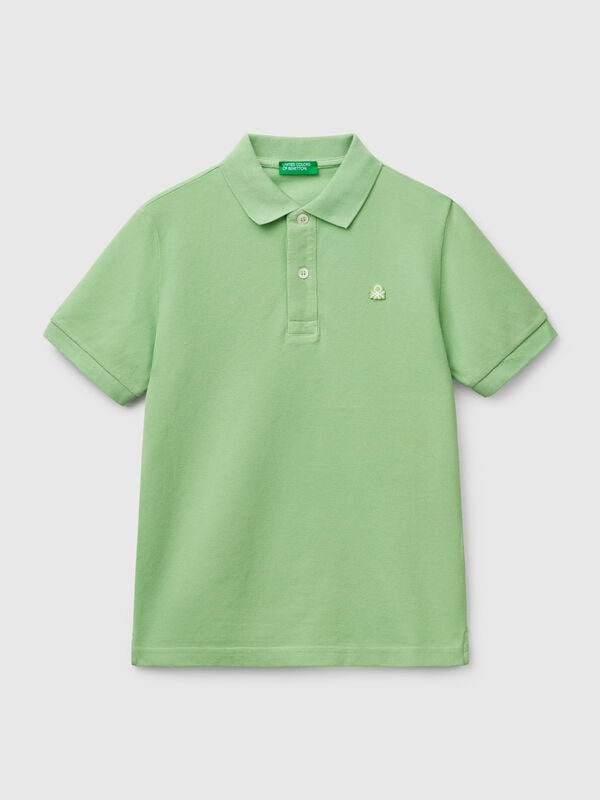 Polo slim fit in puro cotone Bambino