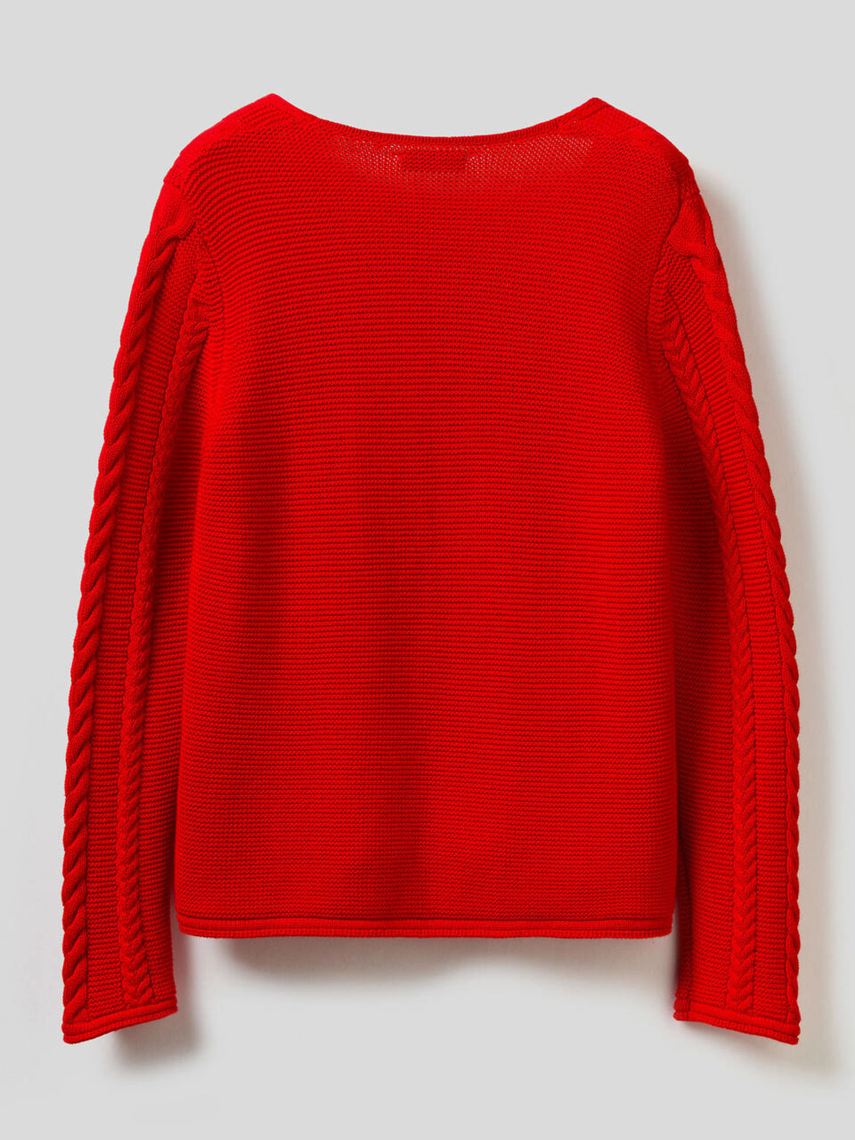 Maglia a trecce in puro cotone image number 2